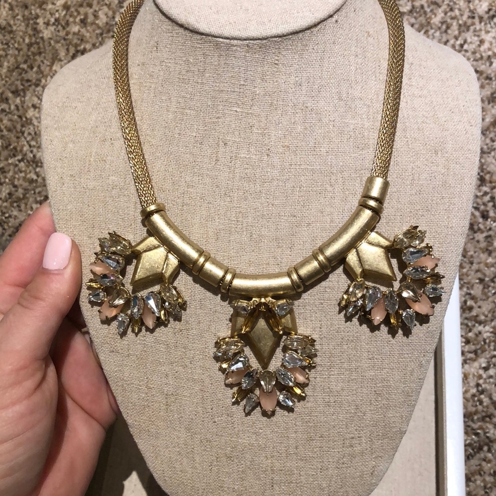 Stella & Dot Gold Statement Necklace